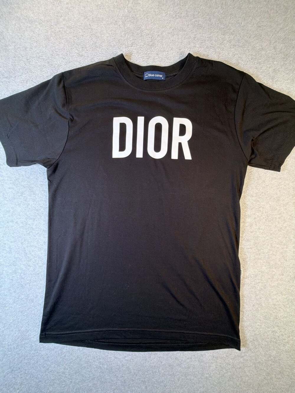 Blue Corner Black Dior Logo T-Shirt Size M